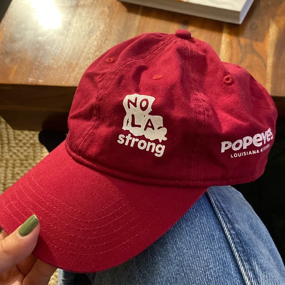 red popeyes nola strong hat